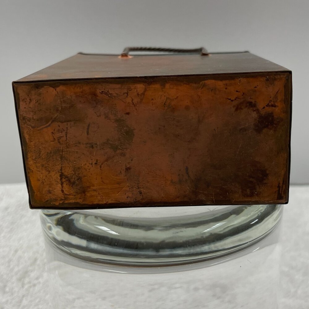 EUC Vintage Copper-Tone Metal Shopping Bag, Rustic, MCM, 4" x 3 5/8" - Picture 6 of 7